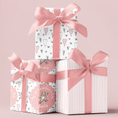 Feuille De Papier Cadeau Ours en peluche rose 1ère Saint-Valentin