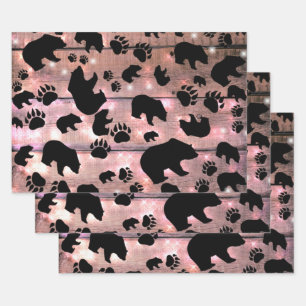 Feuille De Papier Cadeau Ours Noir - Patrouilles Ours Noir