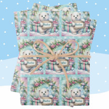 Ours polaire doux Personnaliser Nom Noël 3