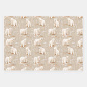 Feuille De Papier Cadeau Ours polaire Noël hiver (Devant 3)