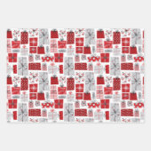 Feuille De Papier Cadeau Ours polaires de Noël présente (Devant 2)