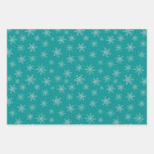 Feuille De Papier Cadeau Ours polaires et Forêt : Bleu Turquoise (Devant 2)
