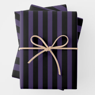 Feuille De Papier Cadeau 'Outcast gothique' bande bleue et noire