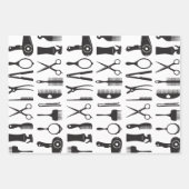 Feuille De Papier Cadeau Outil de coiffure motif (Devant 2)