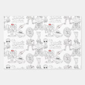 Feuille De Papier Cadeau OVNI, Alien, Bigfoot, Mothman, Dogman, Cryptides (Devant)