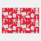 Feuille De Papier Cadeau OVNI, Alien, Bigfoot, Mothman, Dogman, Cryptides (Devant 2)