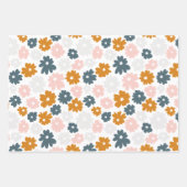 Feuille De Papier Cadeau Pack 3 Floral (Devant)