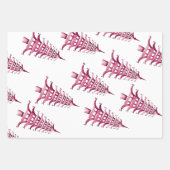 Feuille De Papier Cadeau Pagode rouge rose poussiéreux (Devant 2)