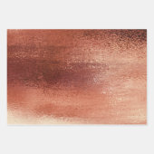 Feuille De Papier Cadeau Pailleté métallisé | Terracotta Orange Poussiéreux (Devant 2)