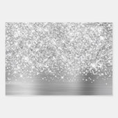Feuille De Papier Cadeau Paillettes Argentées Glamour (Devant 3)