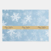 Feuille De Papier Cadeau Paillettes de neige et sirènes (Devant 3)