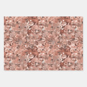 Feuille De Papier Cadeau Paillettes de strass doré rose vue 3D  (Devant 2)