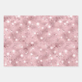 Feuille De Papier Cadeau Paillettes roses glamour tendance chic pour elle (Devant 2)