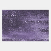 Feuille De Papier Cadeau Paillettes scintillantes | Faux scintillement viol (Devant)