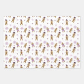 Feuille De Papier Cadeau Pain d'épée violet moderne de Noël (Devant 2)