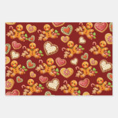 Feuille De Papier Cadeau Pain d'épices (Devant 3)