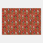 Feuille De Papier Cadeau Pain d'épices à six visages Gîtes (Devant 2)