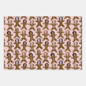 Feuille De Papier Cadeau Pain d'épices à six visages Gîtes (Devant)