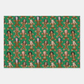 Feuille De Papier Cadeau Pain d'épices à six visages Gîtes (Devant)