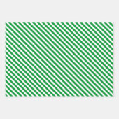 Feuille De Papier Cadeau Pain d'épices Hommes & Vert et Rouge Noël rayé (Devant 3)