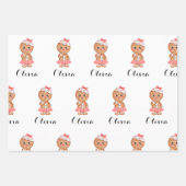 Feuille De Papier Cadeau pain d'épices mignon (Devant)