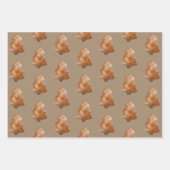 Feuille De Papier Cadeau Pain d'épices rustique Kraft (Devant)