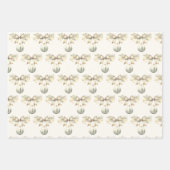 Feuille De Papier Cadeau Pain d'épices vert d'hiver Noël (Devant 3)