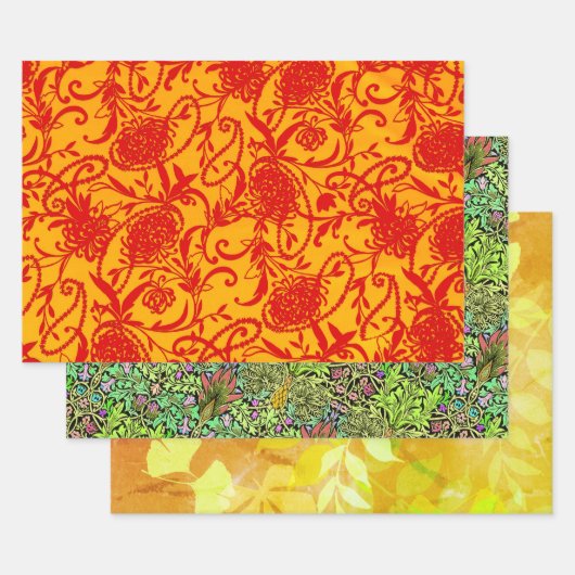 Feuille De Papier Cadeau Paisley Pearl, Arcadia et Leafy Sampler (Lot)