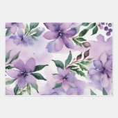 Feuille De Papier Cadeau Palette d'aquarelle Lilac Frost (Devant 2)
