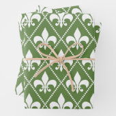 Feuille De Papier Cadeau Palm Fleur de Lis (En situation)