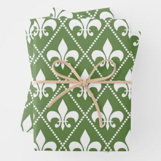 Feuille De Papier Cadeau Palm Fleur de Lis
