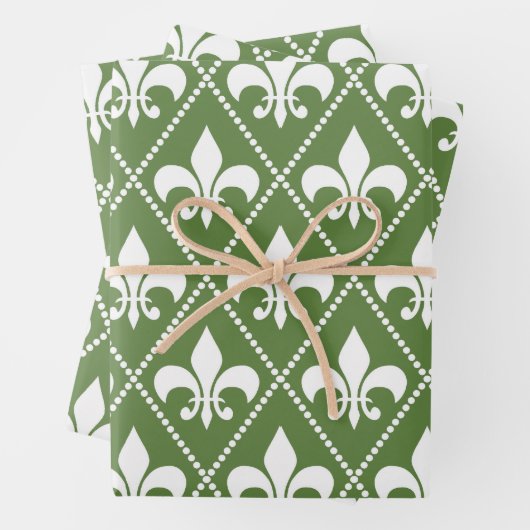 Feuille De Papier Cadeau Palm Fleur de Lis (En situation)