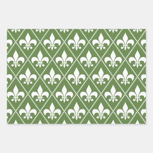 Feuille De Papier Cadeau Palm Fleur de Lis (Devant)