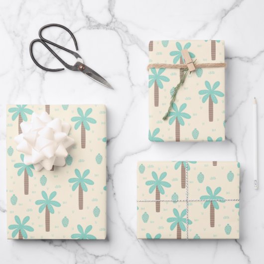 Feuille De Papier Cadeau Palm Tree Grove (Recto)
