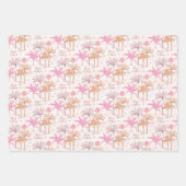 Feuille De Papier Cadeau Palm Tree Tropical Joyeux Motif de Noël (Devant)