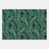 Feuille De Papier Cadeau Palm vert et Turquoise Tropical Banana Monstera Fe (Devant 3)