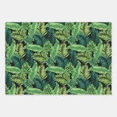 Feuille De Papier Cadeau Palm vert et Turquoise Tropical Banana Monstera Fe (Devant 2)