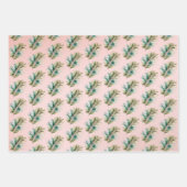 Feuille De Papier Cadeau Palmier rose pâle (Devant 3)