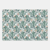 Feuille De Papier Cadeau Palmiers Monstera Gold Tropical (Devant 2)