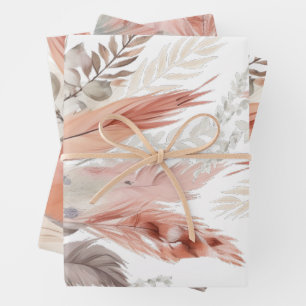 Feuille De Papier Cadeau Pampas mignonne