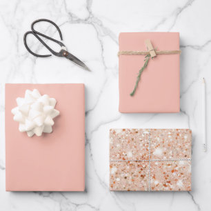Feuille De Papier Cadeau Pamplemousse Pêche Paillettes Enterrement de Vie d