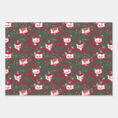 Feuille De Papier Cadeau Panda de Noël et ours (Devant 3)