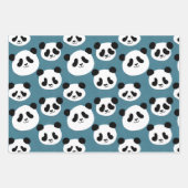 Feuille De Papier Cadeau Panda de Noël et ours (Devant 2)