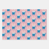 Feuille De Papier Cadeau Panda rouge avec Motif Masque (Devant 3)