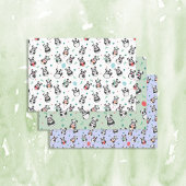 Feuille De Papier Cadeau Panda Seamless Motif Trio