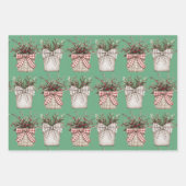 Feuille De Papier Cadeau Panier de Buffalo | Noël agricole (Devant 3)