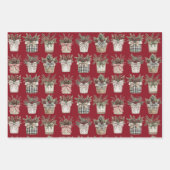 Feuille De Papier Cadeau Panier de Buffalo | Noël agricole (Devant)