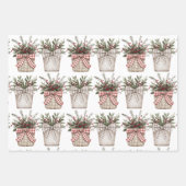 Feuille De Papier Cadeau Panier de Buffalo | Noël agricole (Devant 3)