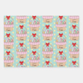 Feuille De Papier Cadeau Panier de Pâques et oeufs de Pâques Pastel (Devant 3)