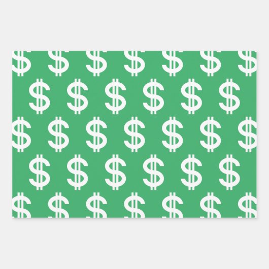 Feuille De Papier Cadeau Panneau dollar (Devant 2)
